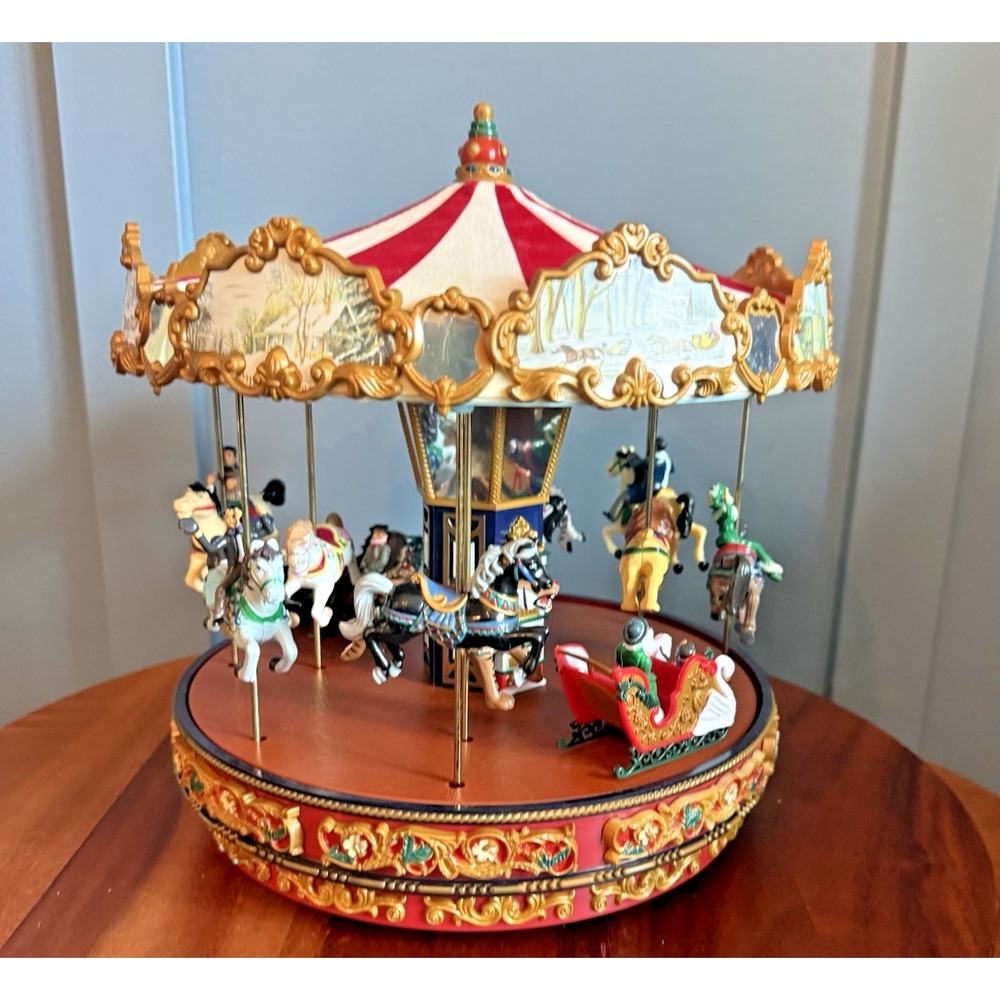 Mr. Christmas Gold Label The Carousel Animated Musical 30 Songs Box F/W - Picture 3 of 11